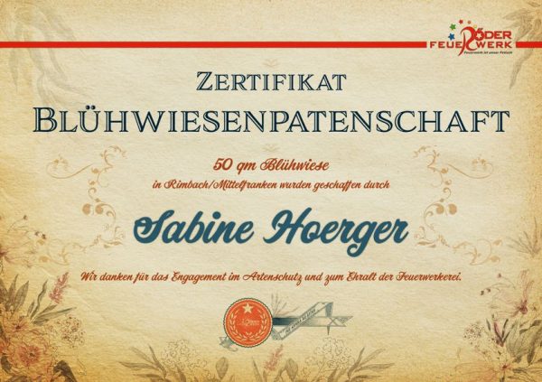 Wiesenpatenschaft 50qm_Sabine Hoerger SHpyro